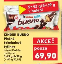 Kaufland KINDER BUENO Plněné čokoládové tyčinky nabídka