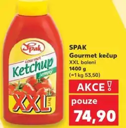 Kaufland SPAK Gourmet kečup nabídka