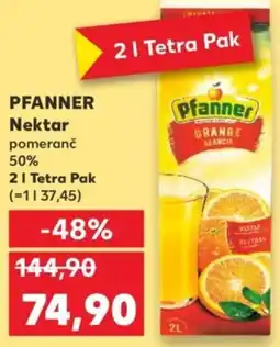 Kaufland PFANNER Nektar pomeranč 50% nabídka