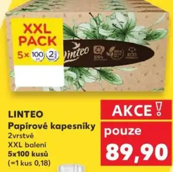 Kaufland LINTEO Papírové kapesníky nabídka