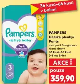 Kaufland PAMPERS Dětské plenky/ Pants nabídka