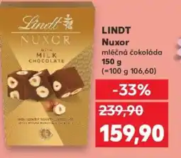 Kaufland LINDT Nuxor mléčná čokoláda nabídka