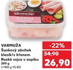 Kaufland VARMUŽA Šunkový závitek klasik/s křenem nabídka