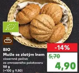 Kaufland BIO Mušle se zlatým Inem vícezrnné pečivo nabídka
