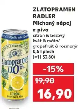 Kaufland ZLATOPRAMEN RADLER Míchaný nápoj z piva nabídka