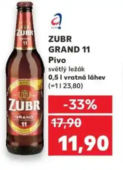Kaufland ZUBR GRAND 11 Pivo nabídka