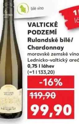 Kaufland VALTICKÉ PODZEMÍ Rulandské bílé/ Chardonnay nabídka