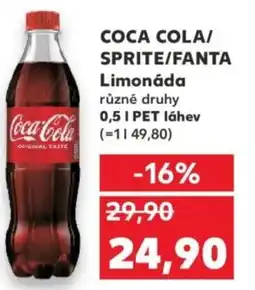 Kaufland COCA COLA/ SPRITE/FANTA Limonáda nabídka