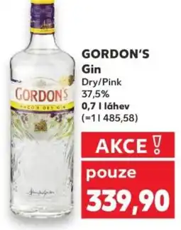 Kaufland GORDON'S Gin Dry/Pink 37.5% nabídka