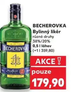 Kaufland BECHEROVKA Bylinný likér nabídka