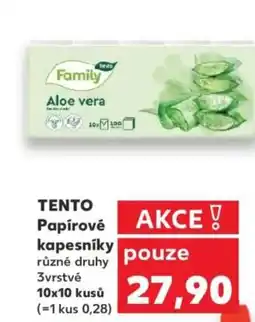 Kaufland TENTO Papírové kapesníky nabídka