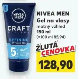 Kaufland NIVEA Men Gel na vlasy nabídka