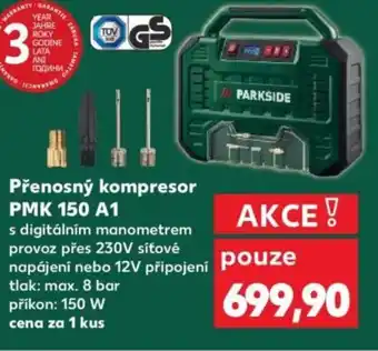 Kaufland PARKSIDE Přenosný kompresor PMK 150 A1 nabídka