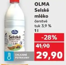 Kaufland OLMA Selské mléko nabídka