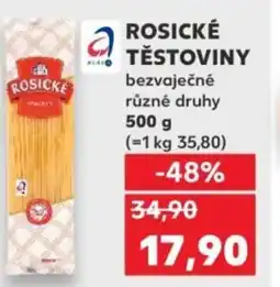 Kaufland ROSICKÉ Těstoviny nabídka
