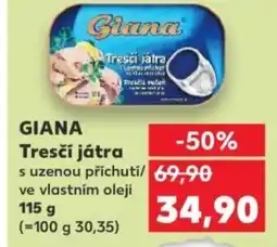 Kaufland GIANA Tresčí játra nabídka