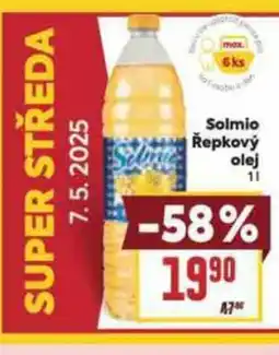 Billa Solmio Řepkový olej nabídka
