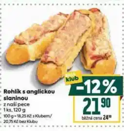Billa Rohlik s anglickou slaninou nabídka