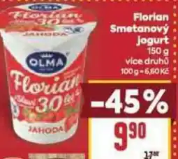 Billa OLMA Florian Smetanový jogurt nabídka