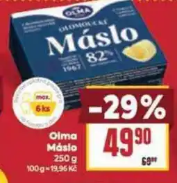Billa OLMA Máslo nabídka