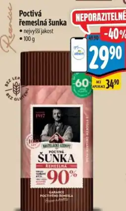 Albert Poctivá řemeslná šunka nabídka