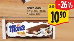 Albert Monte Snack nabídka