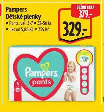 Albert Pampers dětské plenky nabídka