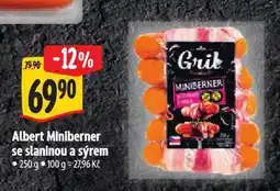 Albert Miniberner se slaninou a sýrem nabídka