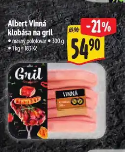 Albert Vinná klobása na gril nabídka