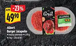 Albert Hovězí burger jalapeňo nabídka