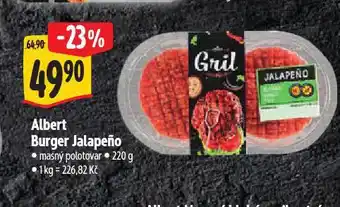 Albert Hovězí burger jalapeňo nabídka