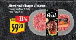 Albert Hovězí burger s čedarem nabídka