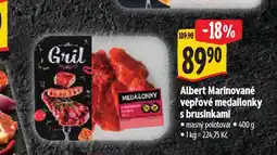 Albert Marinované vepřové medailonky s brusinkami nabídka