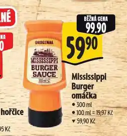 Albert Mississippi burger omáčka nabídka
