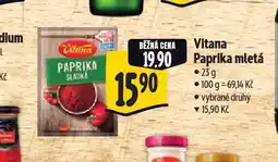 Albert Vitana paprika mletá nabídka