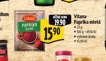 Albert Vitana paprika mletá nabídka