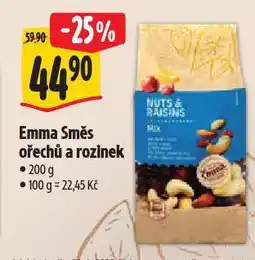 Albert Emma směs ořechů a rozinek nabídka