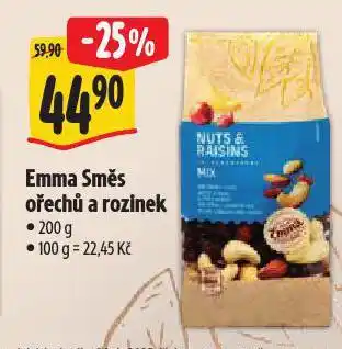Albert Emma směs ořechů a rozinek nabídka