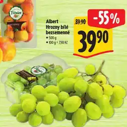 Albert Hrozny bílé bezsemenné nabídka