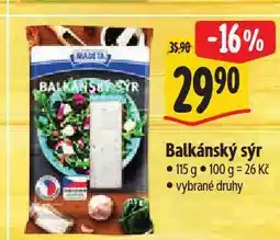 Albert Balkánský sýr nabídka