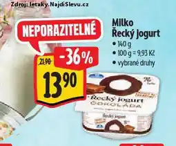 Albert Milko řecký jogurt nabídka