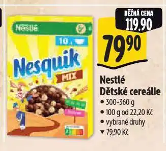 Albert Nestlé dětské cereálie nabídka