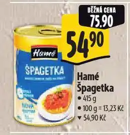 Albert Hamé špagetka nabídka