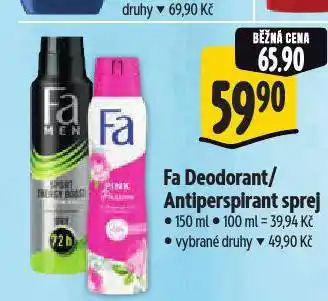 Albert Fa antiperspirant nabídka