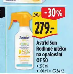 Albert Astrid sun rodinné mléko na opalování nabídka