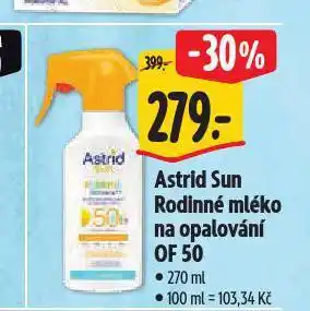 Albert Astrid sun rodinné mléko na opalování nabídka