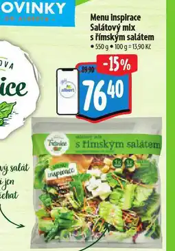 Albert Menu inspirace salátový mix s římským salátem nabídka