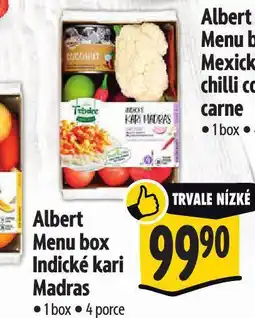 Albert Menu box indické kari madras nabídka