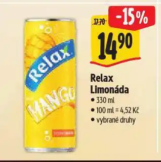 Albert Relax limonáda nabídka
