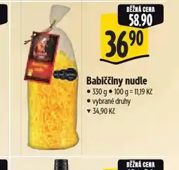 Albert Babiččiny nudle nabídka